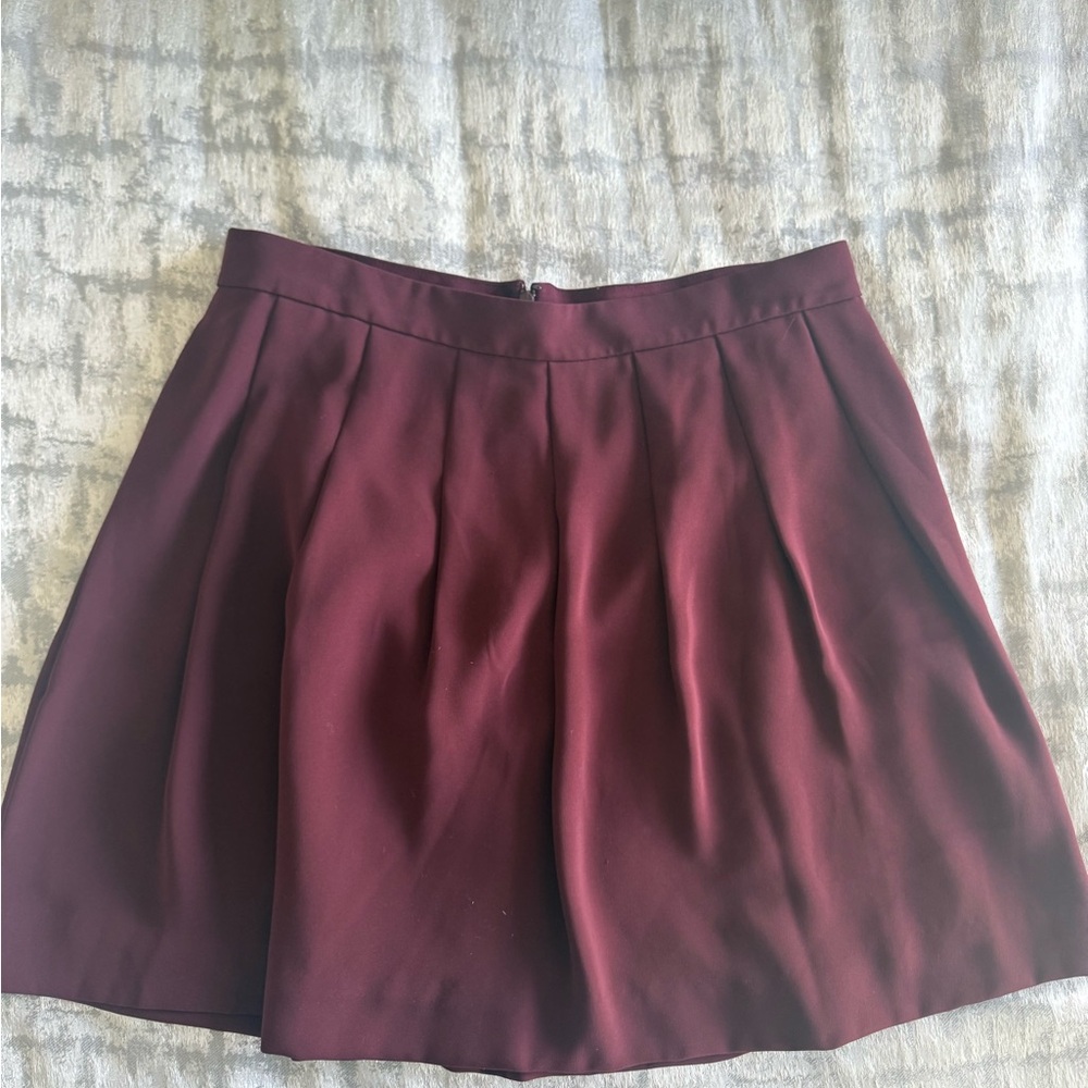 J. Crew Deep Burgundy Mini Skirt